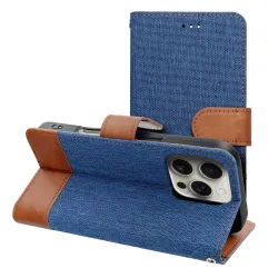 Etui z klapką na iPhone 17 AIR Jeans Book niebieskie