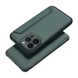 Etui z klapką na iPhone 17 / 18 Razor Book ciemnozielone