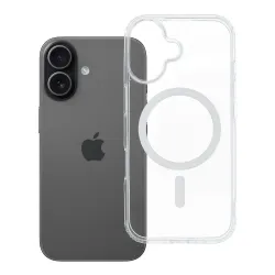 Etui na iPhone 17 Drop Glue Colorful Ring Mag Cover zgodne z MagSafe białe