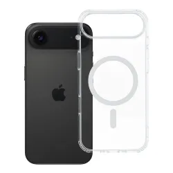 Etui na iPhone 17 AIR Drop Glue Colorful Ring Mag Cover zgodne z MagSafe białe
