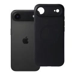 Etui na iPhone 17 AIR Silicone Mag Cover zgodne z MagSafe (camera protection) czarne