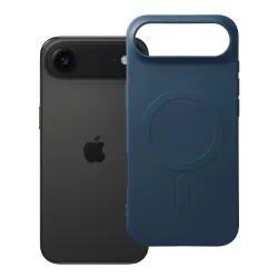 Etui na iPhone 17 AIR Silicone Mag Cover zgodne z MagSafe (big hole) niebieskie
