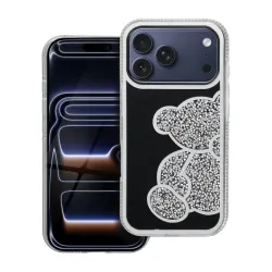 Etui na iPhone 17 Pro / 18 Pro (low camera edge) Teddy Bear srebrne