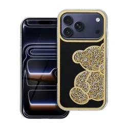 Etui na iPhone 17 Pro / 18 Pro (low camera edge) Teddy Bear złote