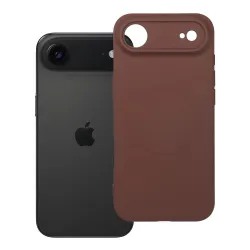 Etui na iPhone 17 AIR Silicone Mag Cover zgodne z MagSafe (camera protection) brązowy