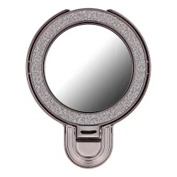 Stojak na telefon CIRCLE MIRROR - naklejany - czarny