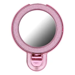 Stojak na telefon CIRCLE MIRROR - naklejany - różowy