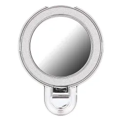 Stojak na telefon CIRCLE MIRROR - naklejany - srebrny
