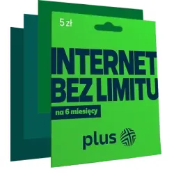 Karta Startowa PLUS 5 zł internet bez limitu