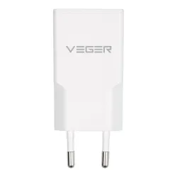 Ładowarka sieciowa do telefonu VEGER USB A + USB C QC PD 30W 30W1A1C biała