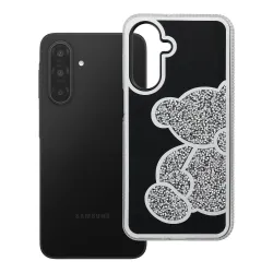Etui na Samsung A17 / A18 Teddy Bear srebrne