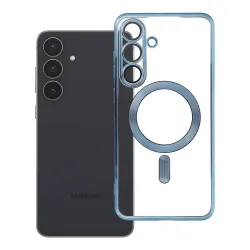 Etui na Samsung S25 FE Electro Mag Cover zgodne z MagSafe niebieskie