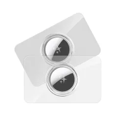 DUX DUCIS etui ochronne w kształcie karty do AirTag 2 szt transparentne + czarne