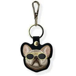 NIMMY etui na lokalizator / brelok GLASSES COOL DOG czarny