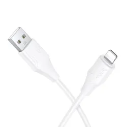 Kabel USB A do Lightning Hoco 2,4A silikonowy 1 m X124 biały