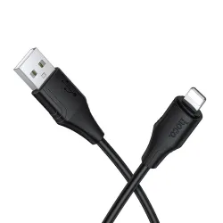 Kabel USB A do Lightning Hoco 2,4A silikonowy 1 m X124 czarny