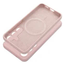 Etui na Honor 400 SMART Silicone 2mm (camera protection) zgodne z MagSafe pudrowy różowe