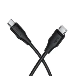 Kabel USB C do USB C Hoco 3A 60W Silikonowy 1 m X124 czarny