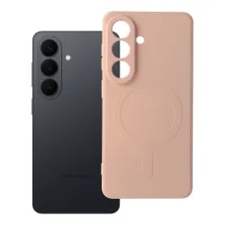 Etui na Samsung S26 Silicone Mag Cover zgodne z MagSafe (camera protection) różowe