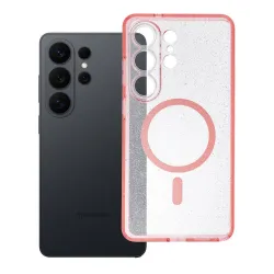 Etui na Samsung S26 ULTRA Clear Mag Cover - Glitter (Str / Camera Protection) zgodne z MagSafe różówy glitter
