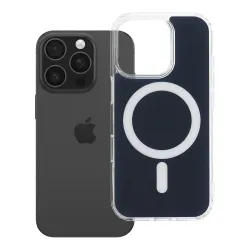 Etui na iPhone 16 PRO Clear Fusion Mag Cover zgodne z MagSafe granatowe