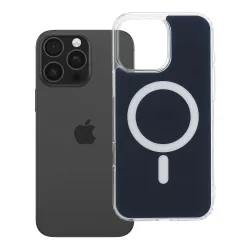 Etui na iPhone 16 PRO MAX Clear Fusion Mag Cover zgodne z MagSafe granatowe