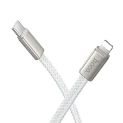 Kabel USB C do Lightning Hoco PD 30W 1 m płaski X125 biały