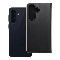 Etui z klapką na Samsung A57 5G Luna Book Gold czarne