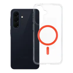 Etui na Samsung A57 Drop Glue Colorful Ring Mag Cover zgodne z MagSafe pomarańczowe