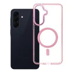 Etui na Samsung A57 Frame Cleear Hybrid Mag Cover zgodny z MagSafe pudrowy róż