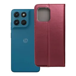 Etui z klapką na Motorola G57 POWER Smart Magneto burgundowe