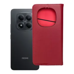 Etui z klapką na Xiaomi Redmi NOTE 15 5G Smart Pro Book skórzane bordowe