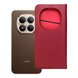 Etui z klapką na Xiaomi Redmi NOTE 15 PRO PLUS 5G Smart PRO Book skórzane bordowe