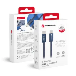 Kabel USB-C do USB-C Forcell F-Energy QC4.0 PD 5A 100W Cafule Color 1,2 m ACYH23 granatowy