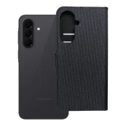 Etui z klapką na Samsung A37 4Card RFID antykradzieżowe tech fabric czarne