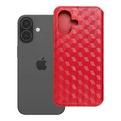 Etui z klapką na iPhone 17 / 18 Cubic Book czerwone