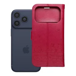 Etui z klapką na iPhone 17 PRO / 18 PRO Mezzo Book koty czerwone