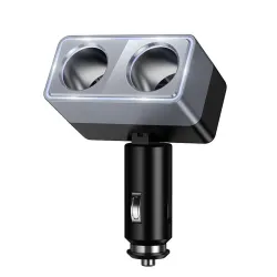 Rozdzielacz gniazda zapalniczki Hoco 2 porty max 240W/24V Z65 czarna