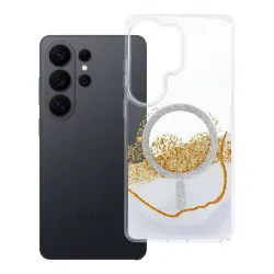Etui na Samsung S26 ULTRA Golden zgodne z MagSafe białe