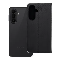 Etui z klapką na Samsung A27 Luna Book Carbon czarne