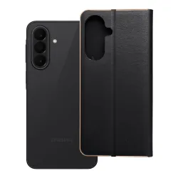 Etui z klapką na Samsung A27 Luna Book Gold czarny