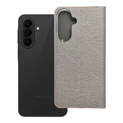 Etui z klapką na Samsung A27 Luna Book Gold srebrne