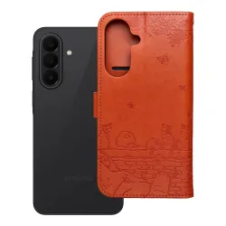 Etui z klapką na Samsung A27 Mezzo Book koty brązowe