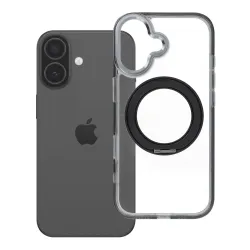Etui na iPhone 17 Frame Circle Stand zgodne z MagSafe czarne
