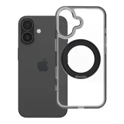 Etui na iPhone 16 Frame Circle Stand zgodne z MagSafe czarne