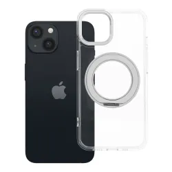 Etui na iPhone 13 Frame Circle Stand zgodne z MagSafe transparentne