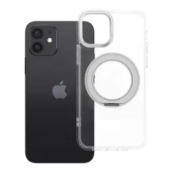Etui na iPhone 12 Frame Circle Stand zgodne z MagSafe transparentne