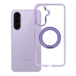 Etui na Samsung A37 Frame Circle Stand zgodne z MagSafe fioletowe