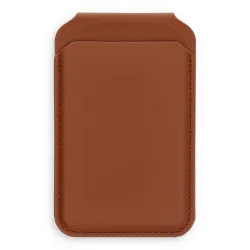 Etui portfel z podstawką zgodne z MagSafe Satechi Vegan Leather Wallet Stand skórzane brązowe