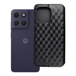 Etui z klapką na Motorola G17 Cubic Book czarne